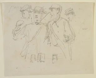 Groupe de quatre hommes, 1858